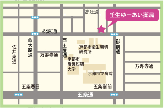 壬生ゆーあい薬局 地図